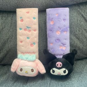 3D My Melody & Kuromi Seatbelt Covers Set